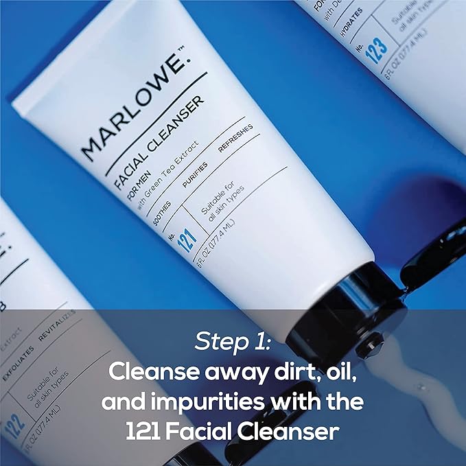 MARLOWE. Best Sellers Kit | No. 203 | Features Signature Body Scrub Soap Bar, Men's Facial Cleanser & Facial Moisturizer | Great Gift for Men-VivaGrace Women