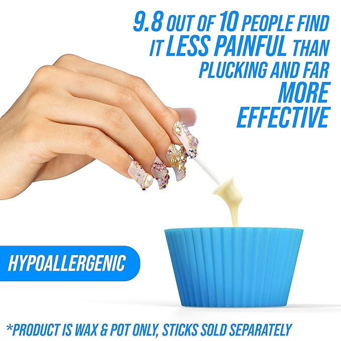 Kenashii Super Beads | Nose Waxing Wax | Specially Formulated | Hypoallergenic | Melting Pot Included | Medical Grade Silicone | Fast, Safe, Ridiculously Satisfying Nose and Ear Hair Removal-VivaGrace Women