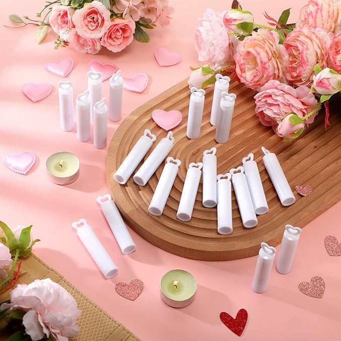 100 Pcs Lip Balm Bulk Heart Shape Lip Balm Jasmine Scented Beeswax Lip Balm Moisturizing Lip Balm Add Your Own Labels for Teacher Baby Shower Coworkers Friend Gift-VivaGrace Women