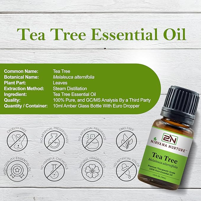 Tea Tree Essential Oil 100% Pure Premium Therapeutic Grade, Undiluted - Aromatherapy Diffuser for Calm and Relaxation, Skin Care, Hair Care-VivaGrace Women