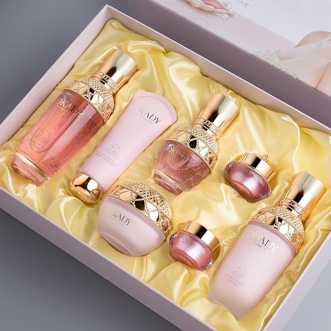 FLOWER SECRET PURE PEARL LADY SKIN CARE SET (FLOWER SECRET Seven-piece set)-VivaGrace Women