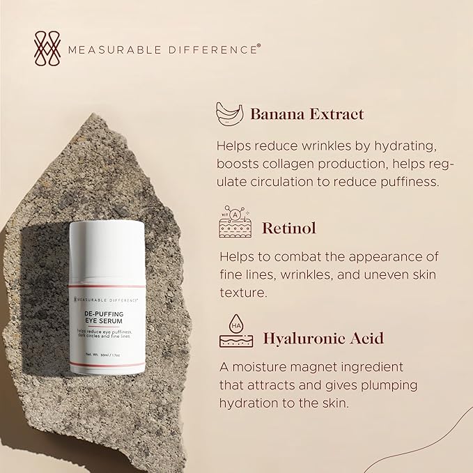Measurable Difference De-puffing Eye Serum - Hydrating & Illuminating Treatment for Dark Circles, Puffiness, and Wrinkles-VivaGrace Women
