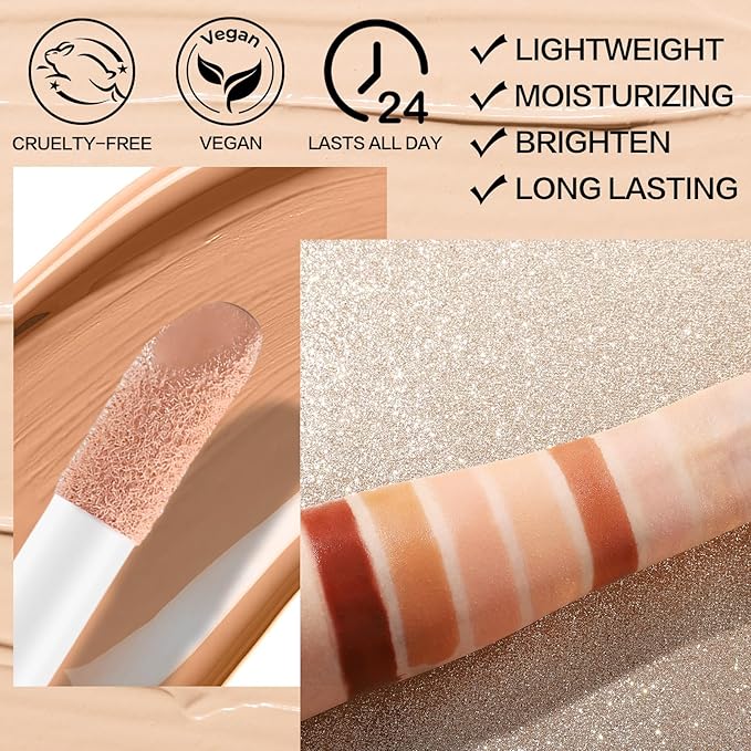 UCANBE Halo Glow Liquid Filter, Face Complexion Booster For Radiant Skin All Day Longwear, Soft-Focus Look Sodium Hyaluronate Vegan & Cruelty-Free - 0.91OZ Light Fair-VivaGrace Women