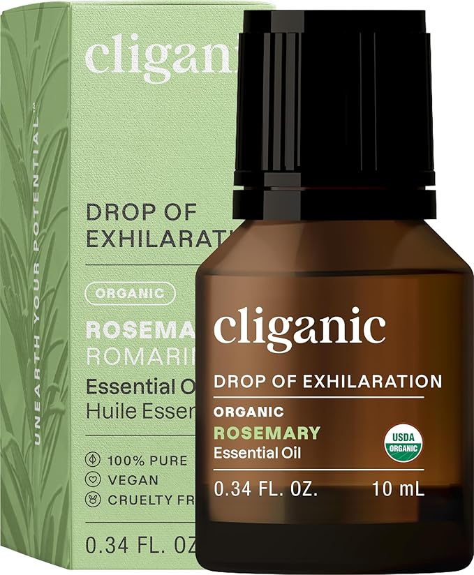 Cliganic Organic Rosemary Essential Oil, 100% Pure Natural, for Hair, Skin, Aromatherapy | Non-GMO Verified (Packaging May Vary)-VivaGrace Women