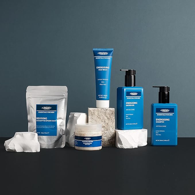 Nurture by Nature Mens Gift Set, Fathers Day Gifts, 5 x Men's Body Care Products Included, Gift Set Men, Mens Gift Basket, Men Body Wash Set, Men Bath Set, Self Care for Men, Men's Shower Kit-VivaGrace Women