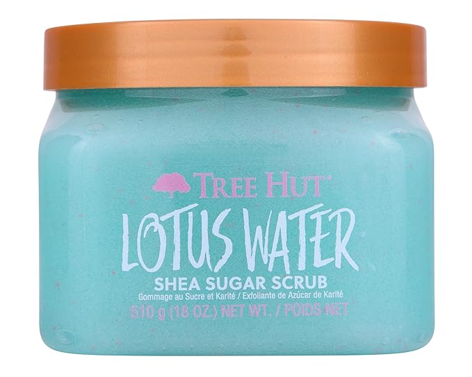 Tree Hut Lotus Water Shea Sugar Scrub | Exfoliating Body Scrub Removes Dead, Dry Skin for a Soft & Hydrated Feel | Nourishing Essential Body Care | 18 fl oz.-VivaGrace Women