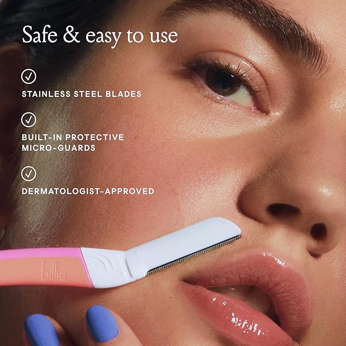 Billie - Dermaplane Refill Blades - Stainless Steel Blades with Safety Micro-guards - Nickel-free - Gently Exfoliates Skin - 3 count-VivaGrace Women