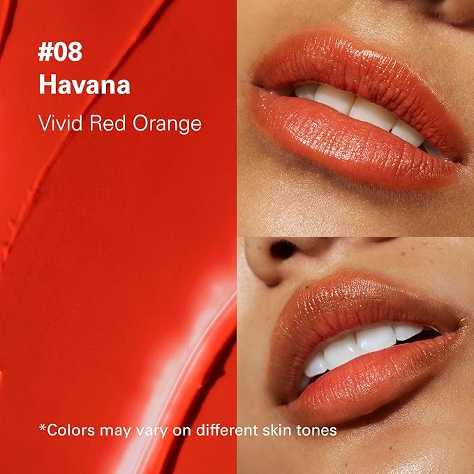 Melixir Vegan Lip Butter #08 Havana (+11 more colors), Deep Nourishing Tinted Lip Balm for Dry Lips, Bee-Free, Petrolatum-Free, Plant-Based, Hydrating for Cracked and Chapped Lips, Travel Essentials-VivaGrace Women