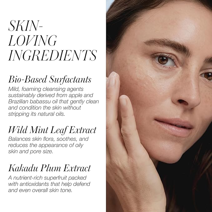 RMS Beauty Kakadu Clean Cleansing Gel - Silicone-Free Gel to Foam Gentle Facial Cleanser, SPF & Makeup Remover Hydrating Face Wash with Natural Vitamin C & Glycerin to Support the Skin Barrier