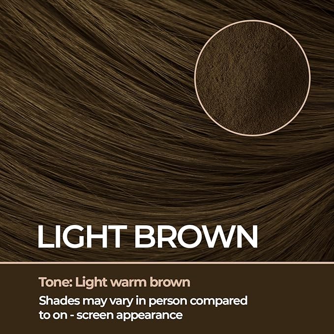 Keratin Hair Fibers for Men & Women - Fill In Fine or Thinning Hair, Instantly Thicker, Fuller Looking Hair (Light Brown 30g)-VivaGrace Women