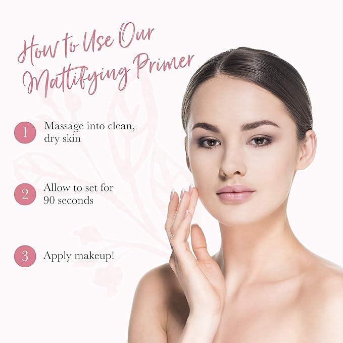100% PURE Mattifying Face Primer Plumping Makeup Base & Moisturizer with Anti-Aging Seaweed Collagen - Long-Lasting Matte Pore Diminishing Cosmetics Prep, Flawless Smooth Skin Hydration - 1 oz-VivaGrace Women