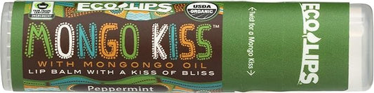 Eco Lips Organic Mongo Kiss Peppermint Lip Balm, USDA Certified Organic, 0.25 Ounce (Pack of 15)-VivaGrace Women