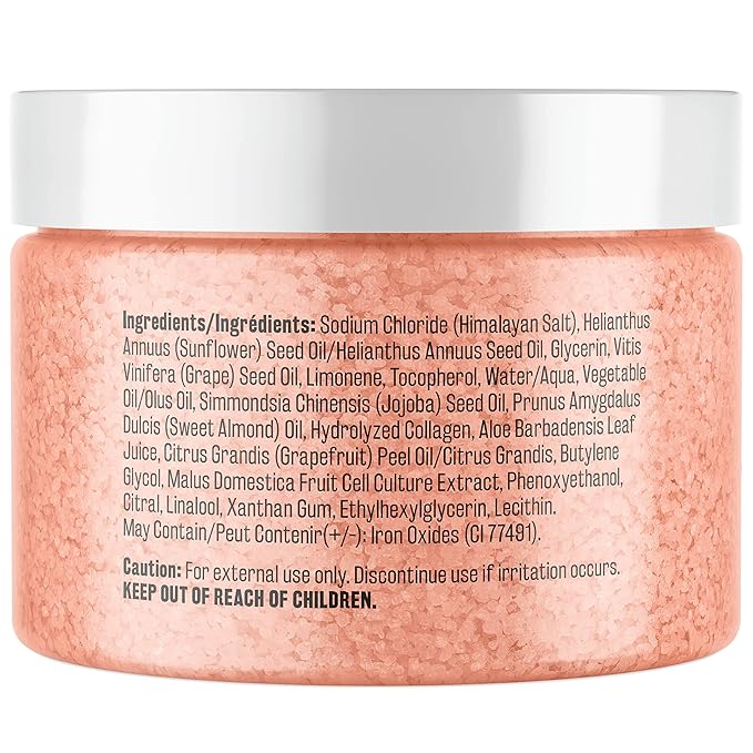 Himalayan Salt Scrub, Face, Foot, and Body Exfoliator with Collagen and Stem Cells Exfoliating Scrub for Toning, Cellulite, and Skin Care by M3 Naturals (Pack of 2)