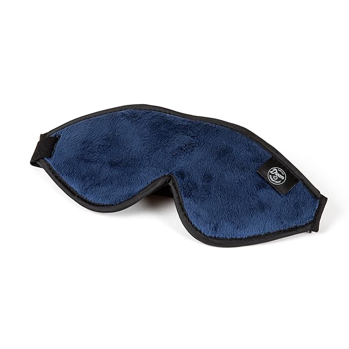 Dream Essentials, Escape 3D Sleep Mask, Earplugs, Carry Pouch Set, Molded Eye Shade, Men and Women, Contoured, Nose Bridge, Light Block, Memory Foam, Gift Set, Travel, Yoga, Blindfold, Navy Blue-VivaGrace Women