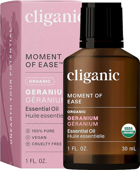 Cliganic Organic Geranium Essential Oil, 100% Pure Natural for Aromatherapy | Non-GMO Verified (Packaging May Vary)-VivaGrace Women