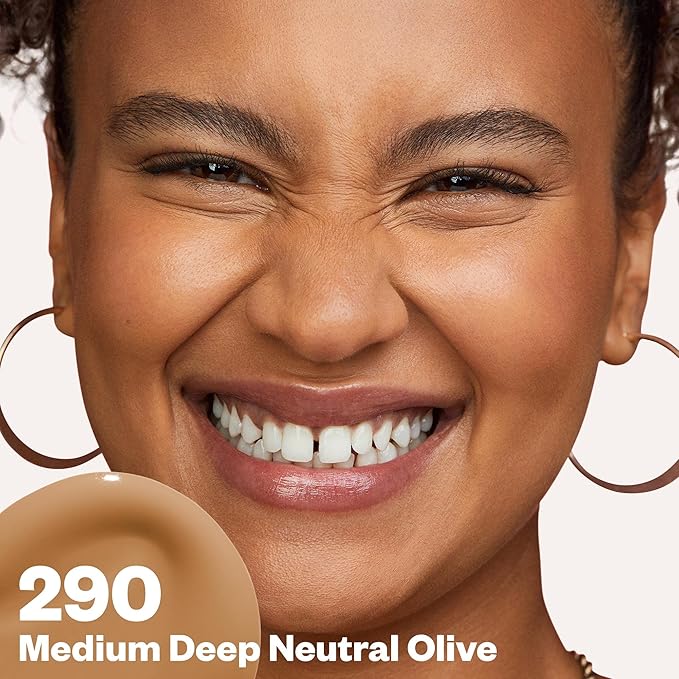 Kosas Revealer Skin-Improving Foundation with SPF 25 Protection - Hydrate, Brighten, Soothe, Plump, Protect Skin - Smoothing Texture, Natural Finish and Clean Formula - Medium Deep Neutral Olive 290-VivaGrace Women