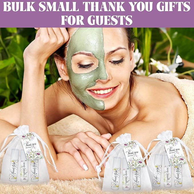 50 Set Employee Appreciation Gifts Bulk Baby Shower Favors Lip Balms Bulk Thank You Gifts Wedding Bridal Shower Bachelorette Gifts Prizes for Guests Women Teacher Coworker Nurse(Wildflower)-VivaGrace Women