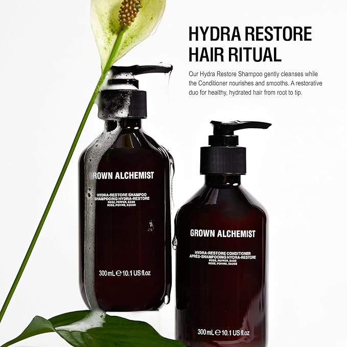 Grown Alchemist Hydra-Restore Rose Black Pepper & Sage Gentle+Moisturizing Daily Shampoo, 300mL-VivaGrace Women