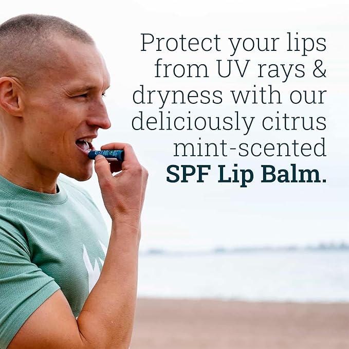 Oars + Alps Shine Free Lip Balm and SPF 18 Sunscreen, Lip Care with Sunny Mint Scent, Water and Sweat Resistant, 0.15 Oz Each, 3 Pack-VivaGrace Women