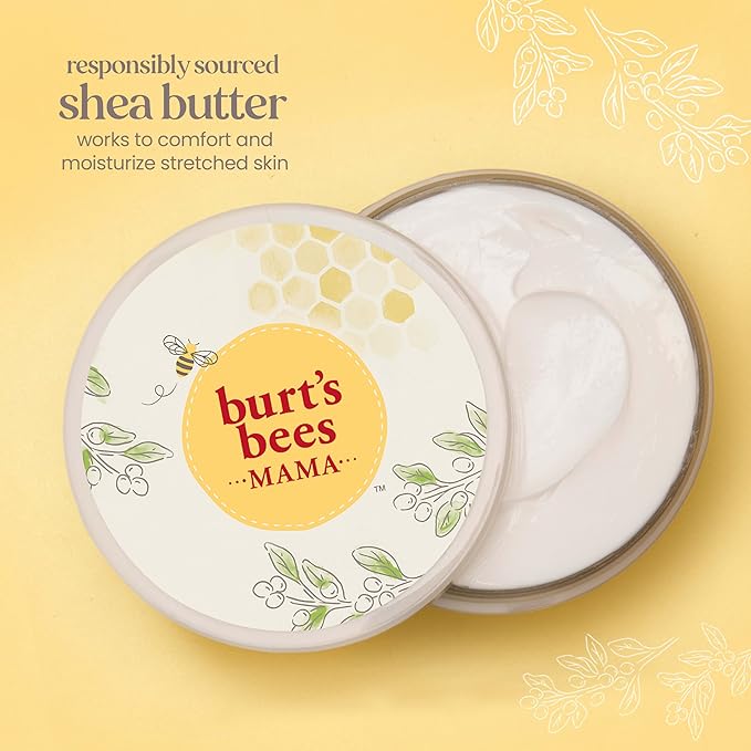 Burt's Bees Mama Belly Butter Stretch Mark Cream for Pregnancy Massages Body & Reduces Scar Appearance, Prenatal & Postnatal Tummy Skin Care, Shea Butter & Vitamin E Rich Formula, 6.5 Oz (Pack of 3)-VivaGrace Women