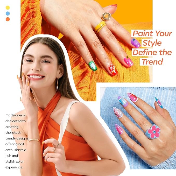 modelones Summer Gel Nail Polish, 6 Colors Jelly Gel Polish Neon LGBT Red Blue Green Pink Purple Nail Art Design Translucent Soak Off Manicure Salon DIY Girls Women Gift-VivaGrace Women