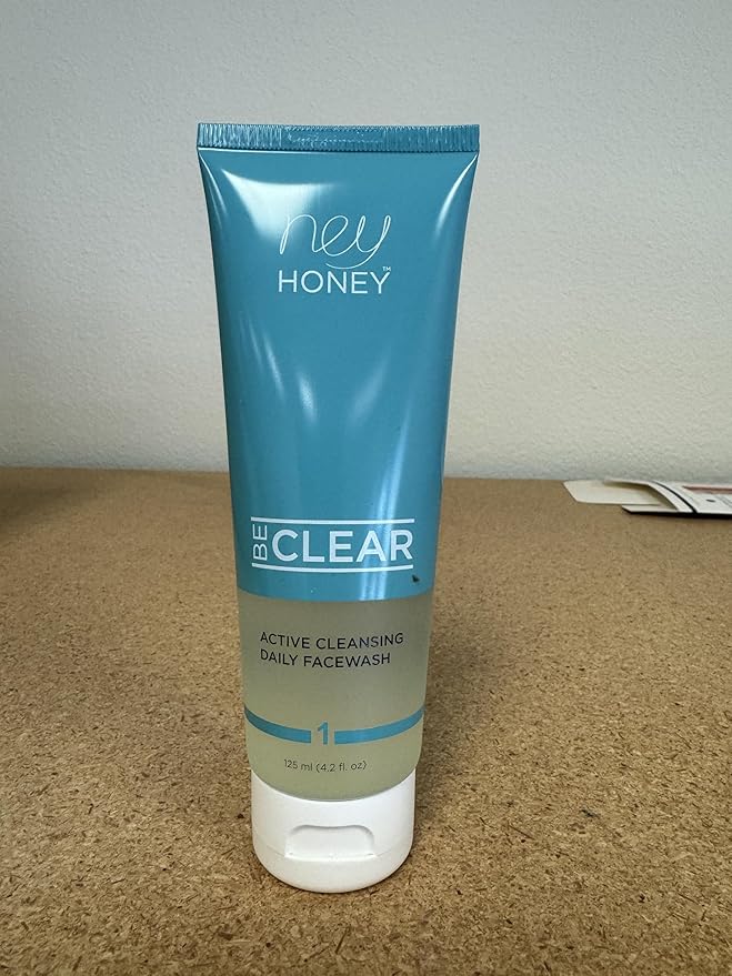 Hey Honey Skincare Be Clear Acne Routine | Daily Active Cleansing Face Wash | Youth & Young Adults, Blemishes Prone | Propolis & Gentle Exfoliating Acids | Fast & Long Lasting Oil Control | 5 fl oz-VivaGrace Women