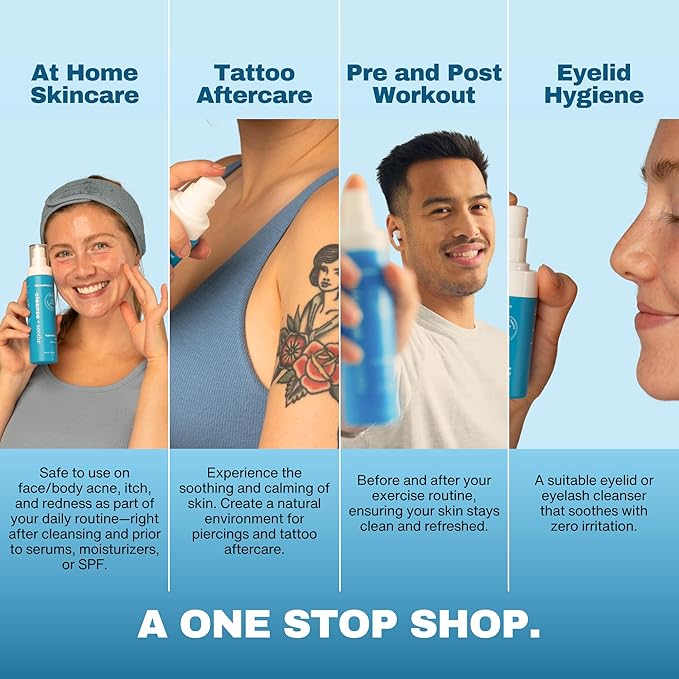 Hypochlorous Acid Spray – HOCl Face & Skin Mist for Acne, Eczema & Irritation – Multi-Purpose Skin Repair – Eyelid Cleanser, Post-Workout, Post-Procedure, Scalp & Sensitive Skin – 6.8 oz-VivaGrace Women