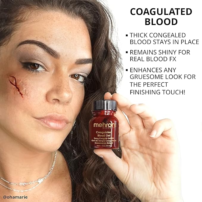 Mehron Makeup Coagulated Blood | Fake Blood | SFX Makeup for Halloween | 0.5 oz (14 g)-VivaGrace Women
