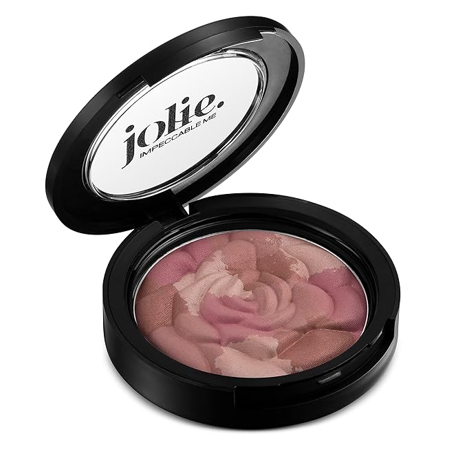 Jolie Blush Bouquet - Mosaic Rose Pressed Cheek Color -Multi-tasking - Shape, Bronze & Highlight Face - Cruelty Free (Pretty-N-Pink)-VivaGrace Women