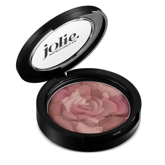 Jolie Blush Bouquet - Mosaic Rose Pressed Cheek Color -Multi-tasking - Shape, Bronze & Highlight Face - Cruelty Free (Pretty-N-Pink)-VivaGrace Women