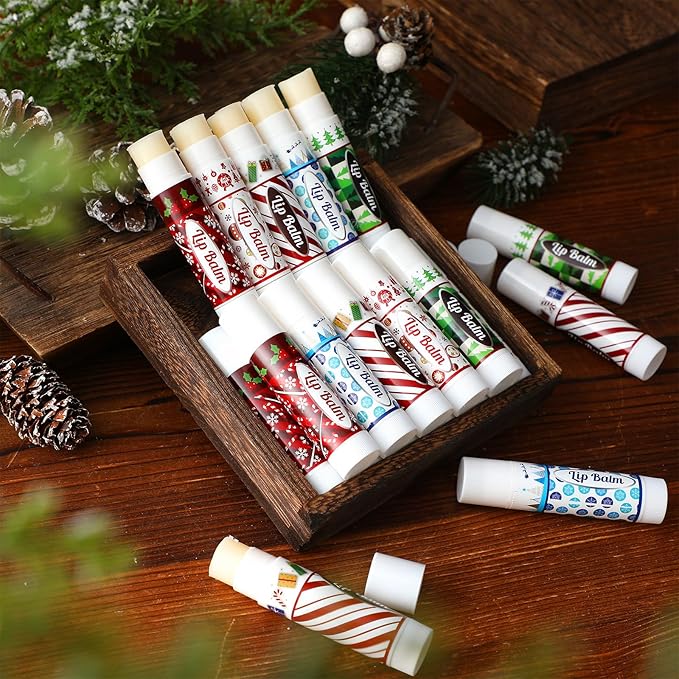 Christmas Lip Balm Bulk Cute Xmas Lip Balm Gifts Set Moisturizing Lip Care Christmas Stocking Stuffers Holiday Treat Goodie Gifts Xmas Party Favors Supplies for Kids Women Men(200 Pcs)-VivaGrace Women