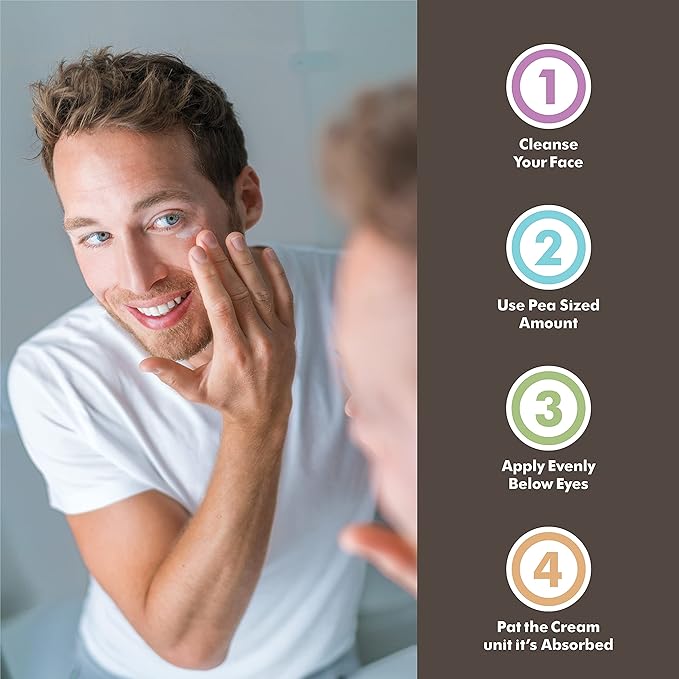 Rascal Ponce's Eye Cream | Under Eye Cream Dark Circle Remover for Men - Made with ginkgo Biloba Leaf Extract Macadamia Seed Oil (Container 0.5 Oz)-VivaGrace Women