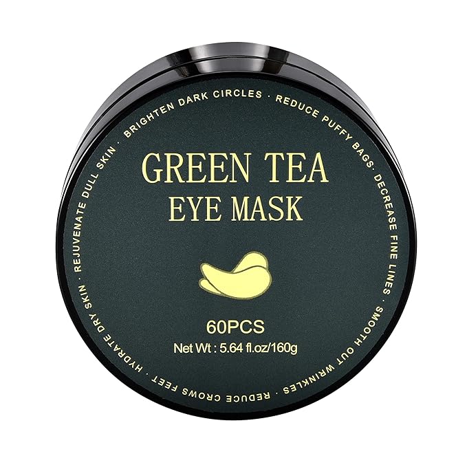Under Eye Patches, Green Tea, 30 Pairs, Skin Treatment Masks for Dark Circles, Puffiness, Wrinkle, Hydrating Eye Mask, Anti-Ageing, Collagen, Plant Extract-VivaGrace Women