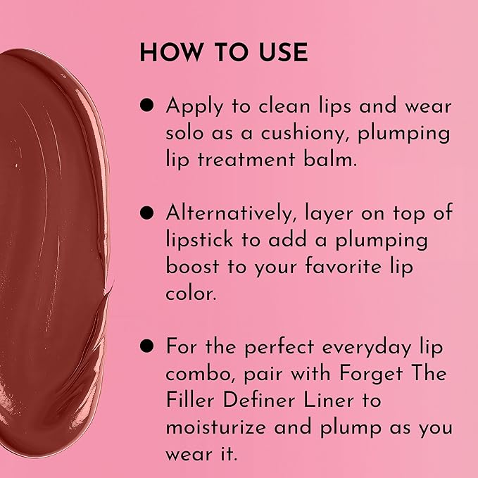 LAWLESS Forget the Filler Lip Plumping Line Smoothing Tinted Balm, Georgie, Pink, 0.09 Ounce-VivaGrace Women