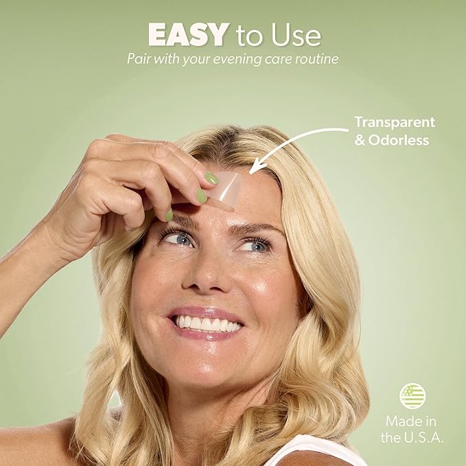 Smoothies Wide Wrinkle Patches for Face Overnight - Facial Patches for Elevens, Crows Feet and more, 144 Facial Adhesives per Box - Face Tape, Made in the USA-VivaGrace Women