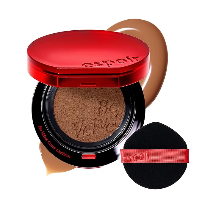 espoir [NEW] Be Velvet Cushion Foundation | Quick and Easy Coverage with Long-lasting Color by Zero Oxidation (#37 Deep Maple, 0.46 Ounce (Pack of 1))-VivaGrace Women