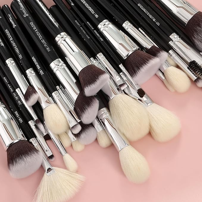 Pro makeup Artist Brushes Set 32Pcs Luxury Goat Hair Horse hair Makeup Brush Set eye and face brushes for every possibility By Bueart Design-VivaGrace Women