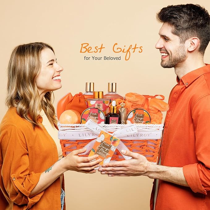 Mothers Day Gifts for Mom - 23-Piece Tropical Bath & Body Basket Set for Women, Spa Gift Basket with Shower Gel, Bath Bomb | Christmas Valentine's Birthday Gift All Occasion Holiday Gift Idea for Her-VivaGrace Women