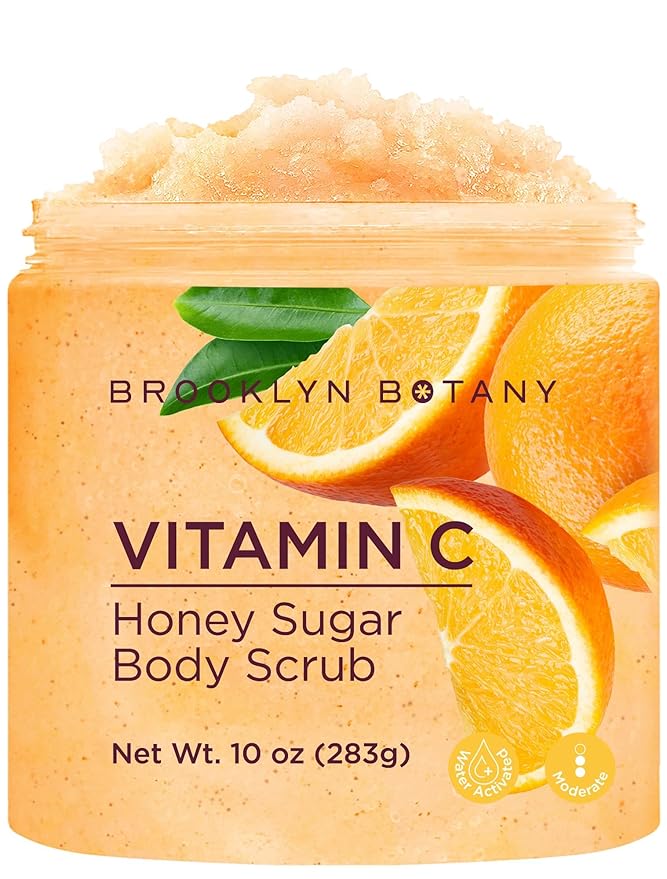 Brooklyn Botany Vitamin C Honey Sugar Scrub for Body 10 oz – Deeply Hydrating and Gently Exfoliating Body Scrub for Women and Men – Moisturizing and Nourishing the Skin-VivaGrace Women