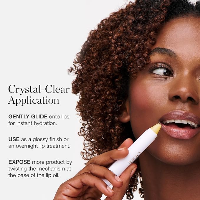 Ogee Sculpted Lip Oil - Lip Stain Made with 100% Organic Coconut Oil, Jojoba Oil, and Vitamin E - Best as Lip Balm or Overnight Lip Treatment - CLEAR-VivaGrace Women