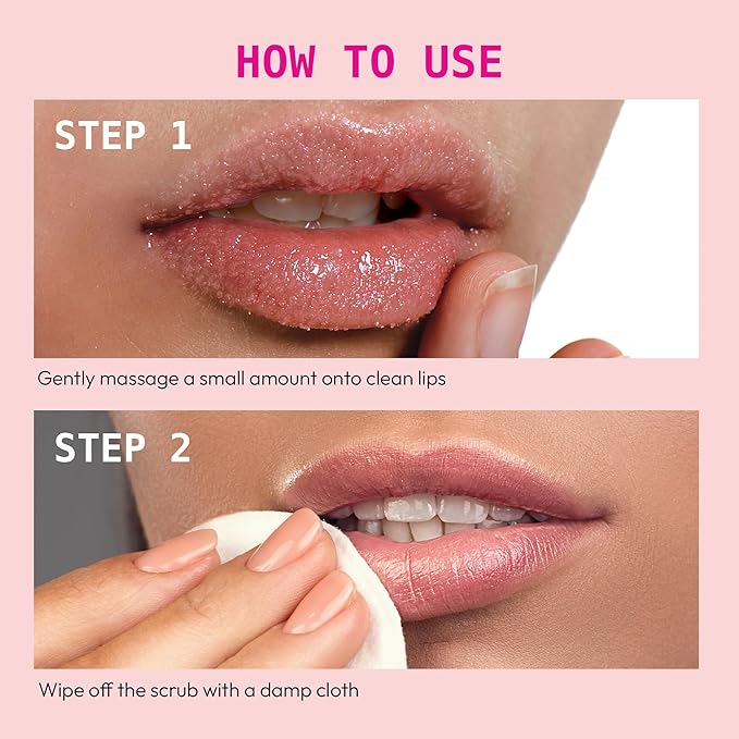 Ruby Kisses Exfoliating Lip Scrub, Gentle Smoothing for Soft Lips, Jojoba & Shea Butter Enriched, Non-Greasy, Hydrating Lip Care, Lightweight for Healthy & Supple Lips-VivaGrace Women