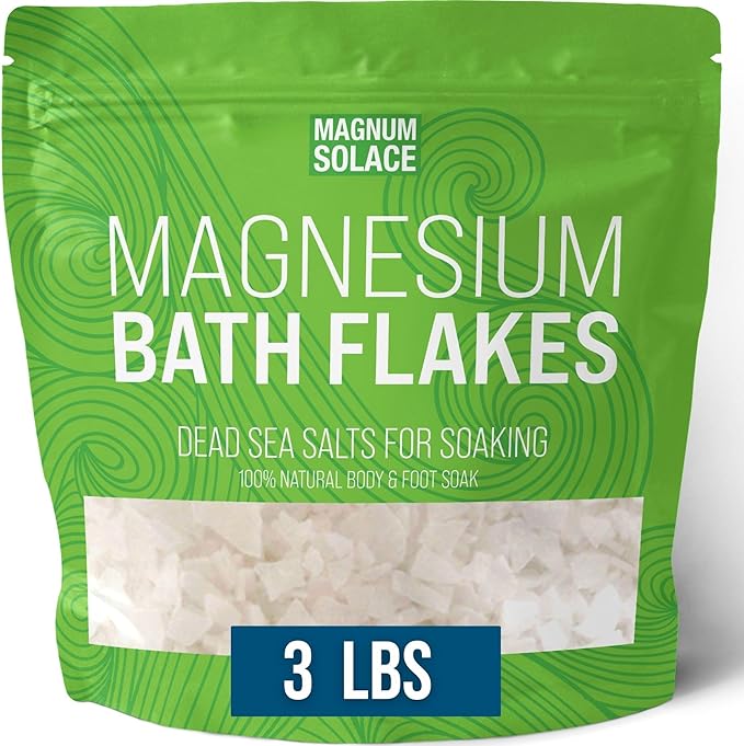 Magnesium Flakes for Bath - Magnesium Chloride Flakes - Dead Sea Salts for Soaking, 3 LBS-VivaGrace Women
