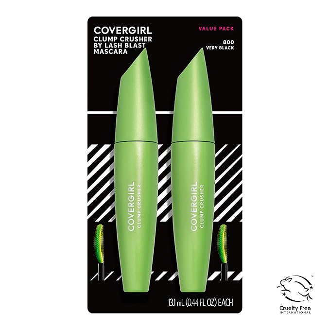 COVERGIRL Lash Blast Clump Crusher Mascara, very black , Twin Pack , 0.44 Fl Oz (Pack of 2)