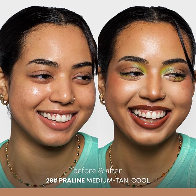 Natural Glow Foundation - Light to Medium Coverage Cushion Foundation Makeup with Hyaluronic Acid & Tea Tree Extract - Vegan & Cruelty-Free Cream Foundation - K Beauty - 15g/0.52oz - Praline-VivaGrace Women