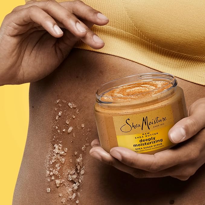 SheaMoisture Shea Sugar Body Scrub For Moisturize And Restore Dry Skin Raw Shea Butter Deeply Moisturizing Body Scrub With 24h Shea Moisture Nutrients 12 oz-VivaGrace Women