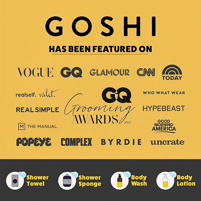 GOSHI Exfoliating Shower Sponge - Rip-Resistant, Rapid-Drying Exfoliating Bath Sponge for All Skin Types - Indigo Blue - Made in Japan-VivaGrace Women