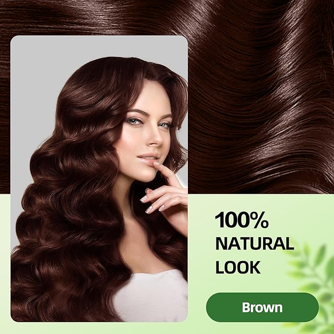 Hair Dye Shampoo 3 in 1 for Gray Hair Coverage, Argan nut Natural Shampoo Hair Dye for Women & Men/Ammonia-Free 500ml(Brown)-VivaGrace Women