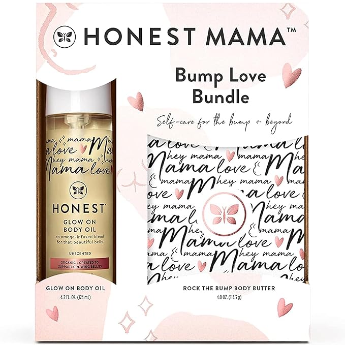 The Honest Company Honest Mama Body + Belly Bump Love Bundle | Moisturizing, Plant-Based Oil + Stretch Mark Butter Cream-VivaGrace Women