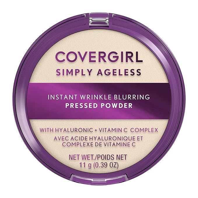 Covergirl Simply Ageless Instant Wrinkle Blurring Pressed Powder, Translucent, 0.39 Oz.-VivaGrace Women