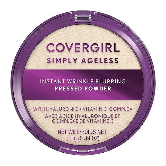 Covergirl Simply Ageless Instant Wrinkle Blurring Pressed Powder, Translucent, 0.39 Oz.-VivaGrace Women